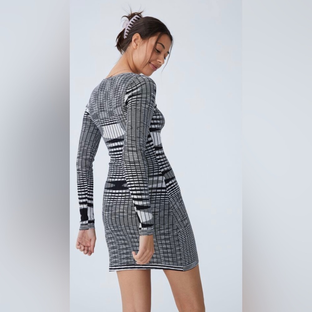 Cotton On: Space Dye in Black Knit dress